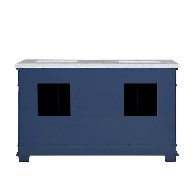 Three Posts™ Merrimack 60'' Freestanding Double Bathroom Vanity with